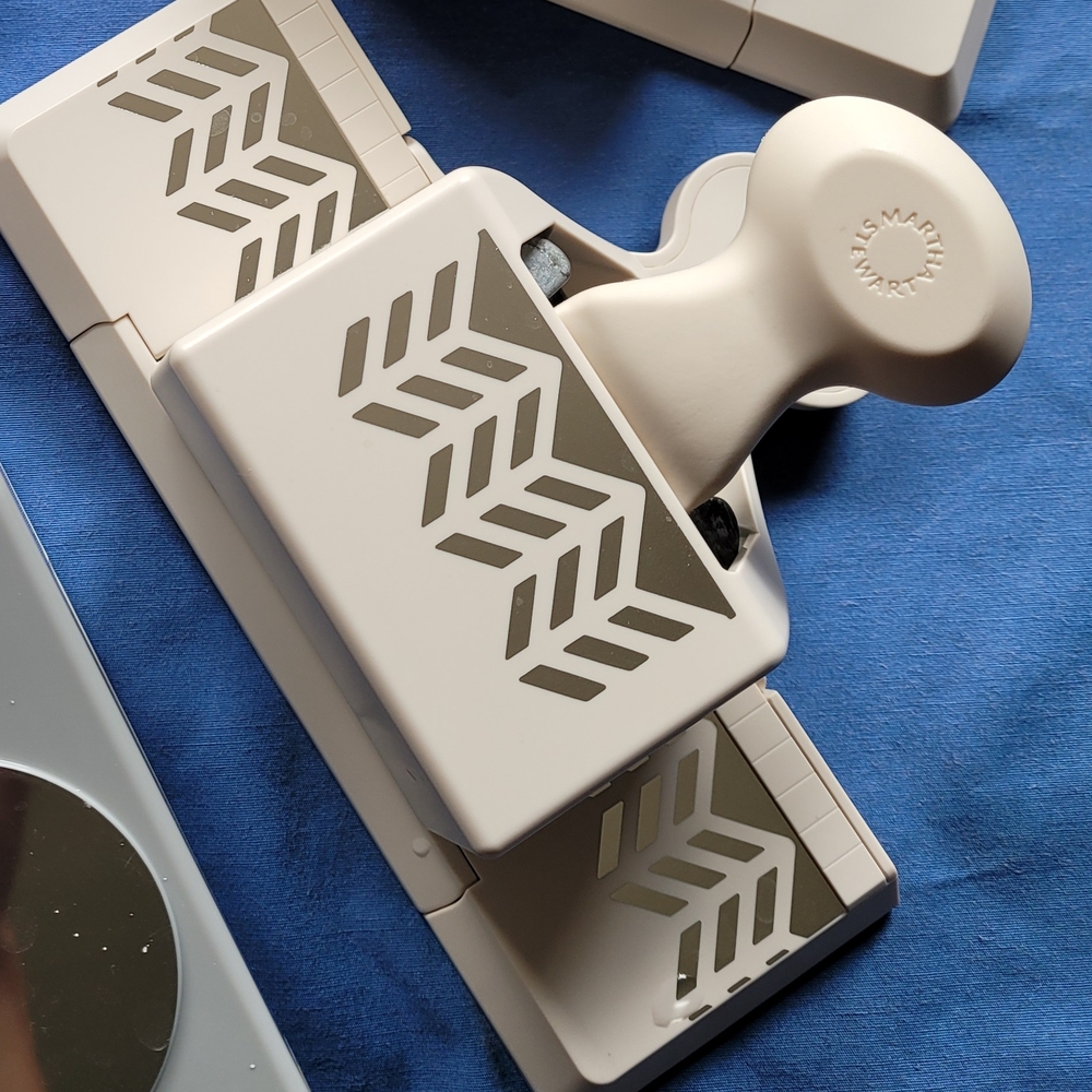 2 Martha Stewart Cream and Gray Art Punchs
